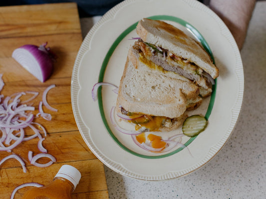 Cheesy Steak Sandwich on the Grill