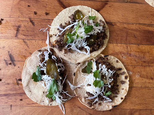 Beef Mince Tacos with Fancy Hank’s Seasonings