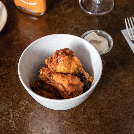 Crispy Buffalo Wings with Chicken Salt & Reaper Hot Sauce