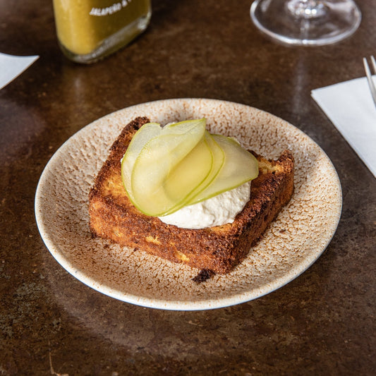 Cheddar Corn Bread with Jalapeño & Peach Cream Cheese Spread