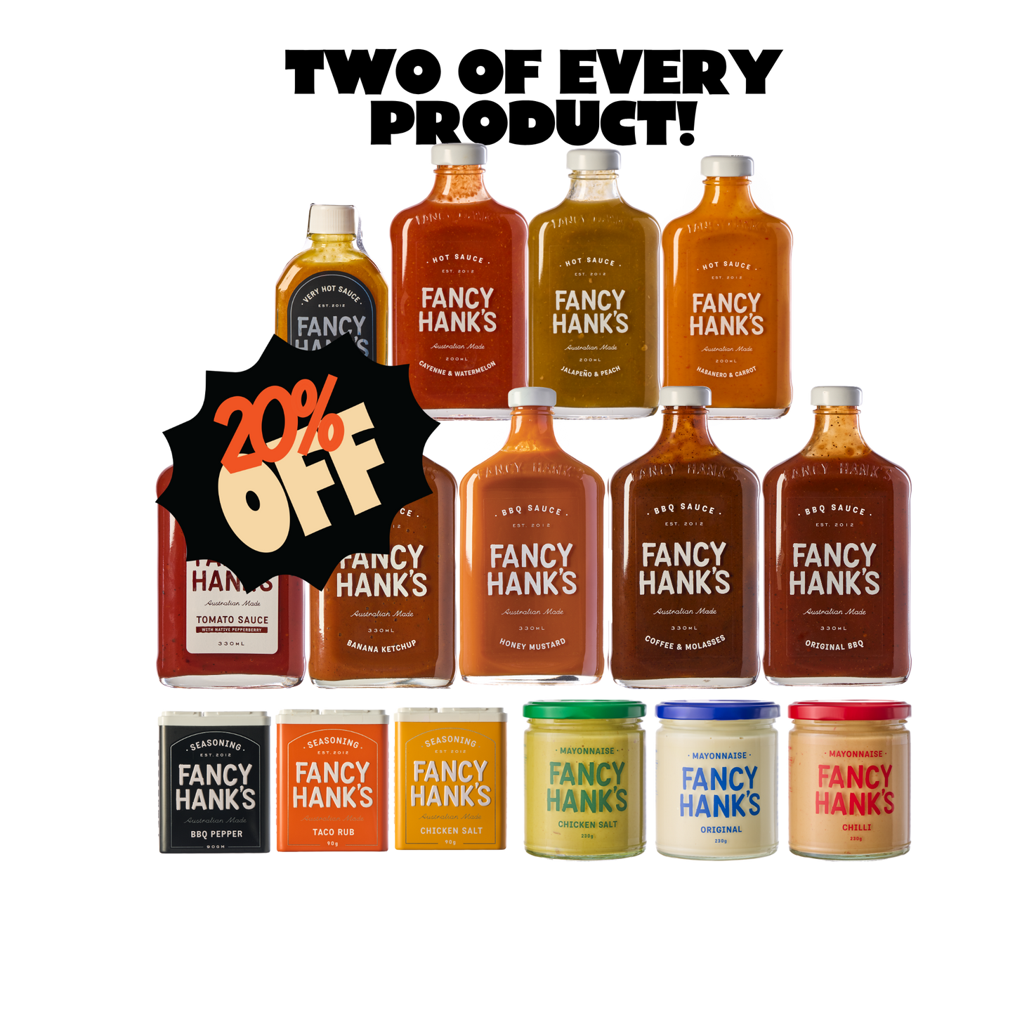 Double Everything Pack (2 of every product) - 20% off