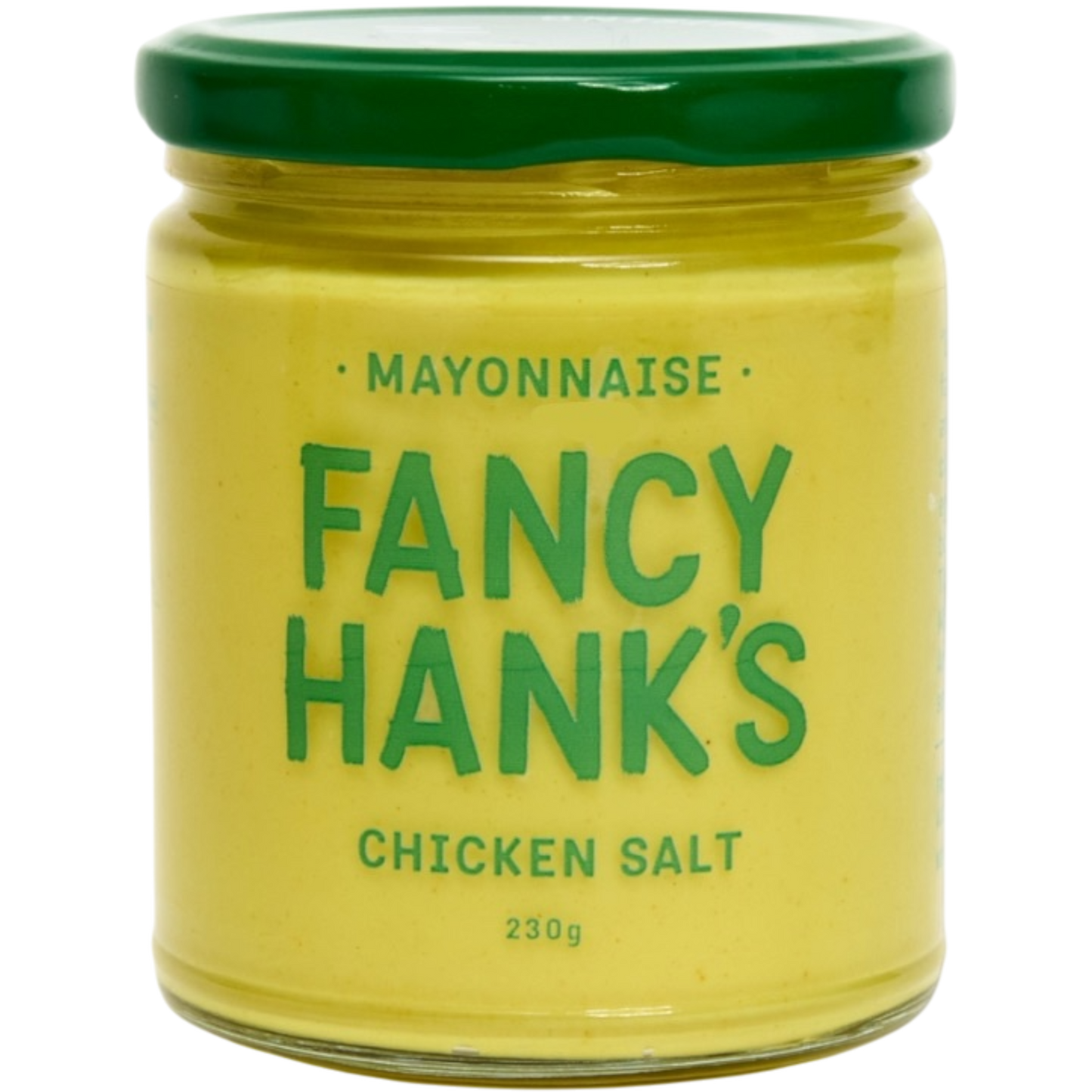 A jar of Fancy Hank's Chicken Salt Mayonnaise