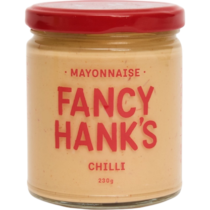 A jar of Fancy Hank's Chilli Mayonnaise